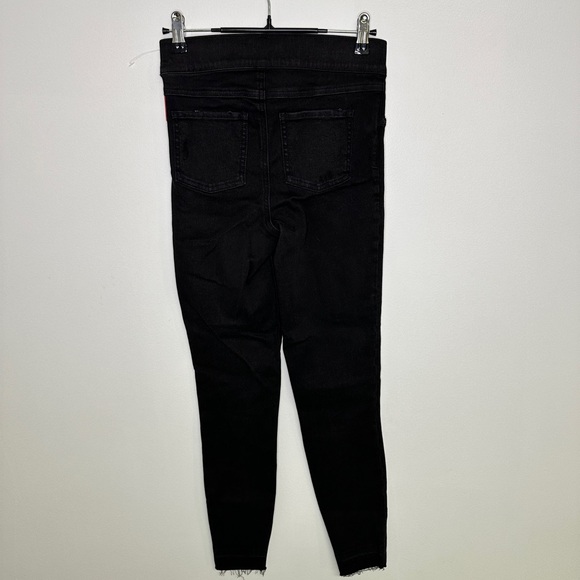 Spanx NWT Black Vintage Distressed Denim Leggings Sz XS Pull on skinny jeans - Picture 6 of 9
